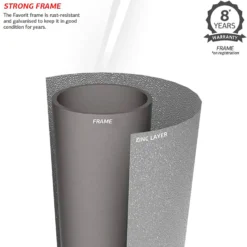BERG Favorit Trampoliini 270 cm + Turvaverkko, harmaa