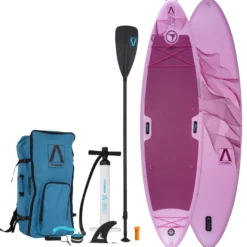 FitNord Aqua Leaf 340 SUP-lautasetti, pinkki (kantavuus 200 kg, lasikuitumela) G2