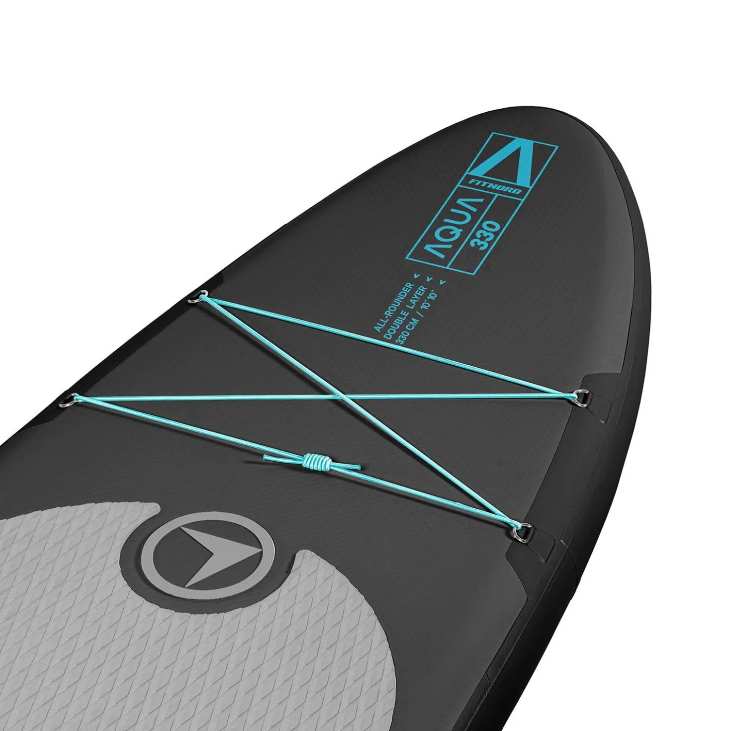 FitNord Aqua 330 SUP-lautasetti, musta (kantavuus 150 kg) G2