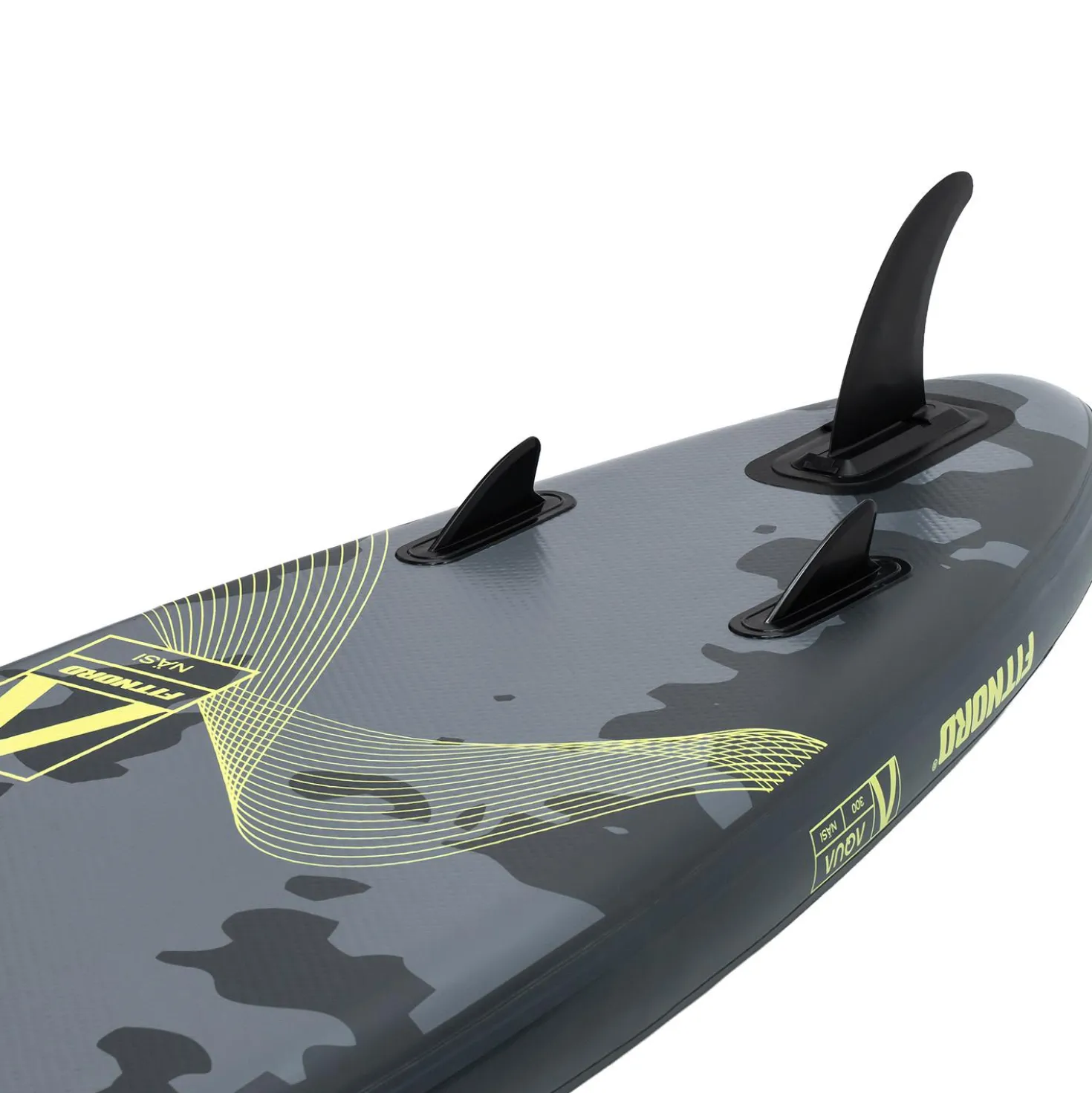 FitNord Aqua 300 SUP-lautasetti, NÄSI (lime-musta), alumiinimelalla G2