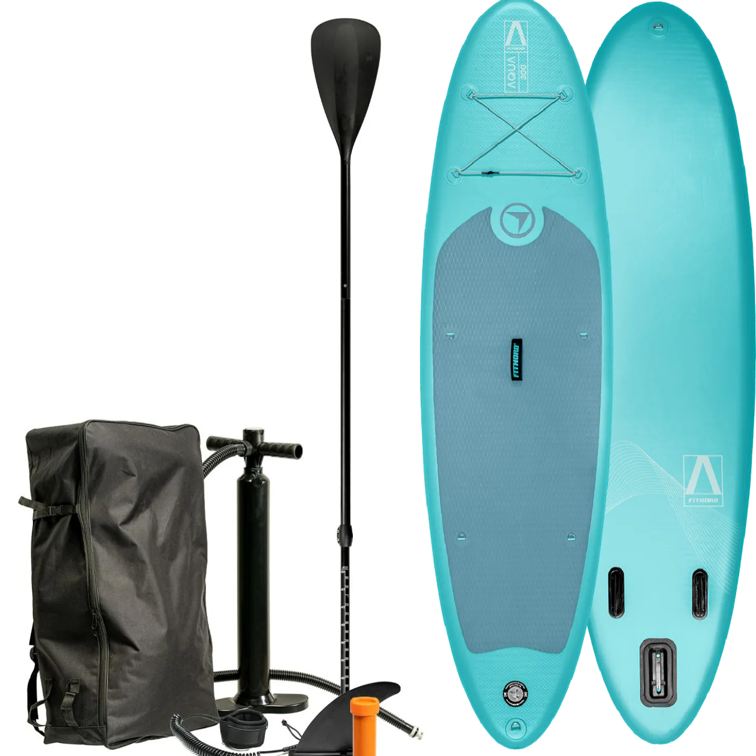 FitNord Aqua 300 SUP-lautasetti, turkoosi (kantavuus 120 kg) G2