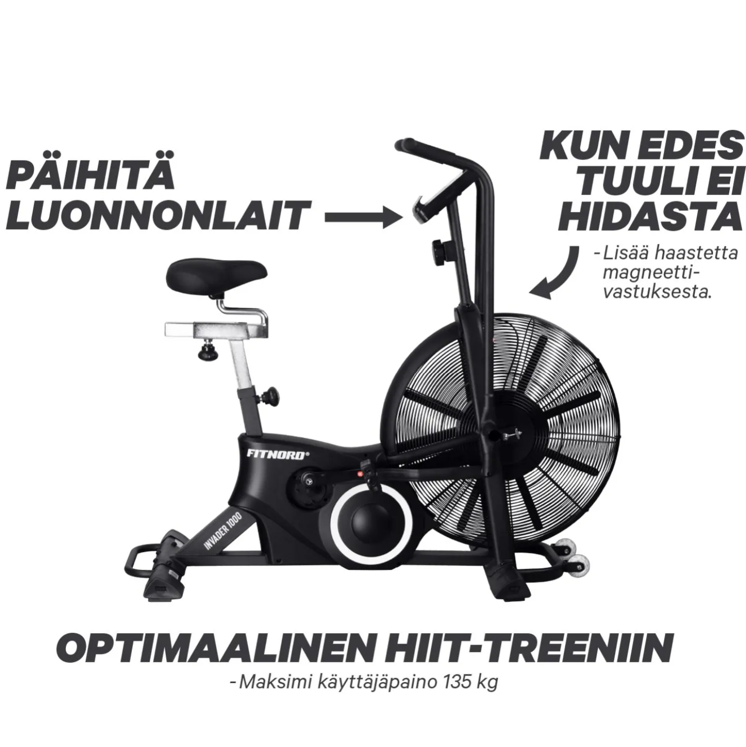 FitNord Invader 1000 Airbike Ilmavastuspyörä G2