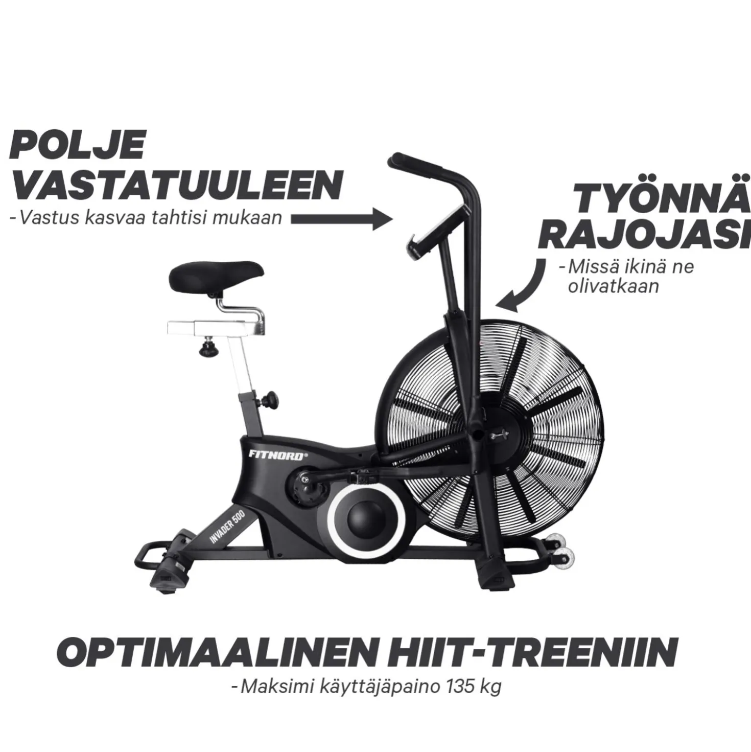 FitNord Invader 500 Airbike Ilmavastuspyörä