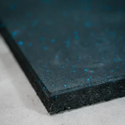 FitNord Kumilaatta 1m x 1m x 30mm, musta sinisillä pilkuilla