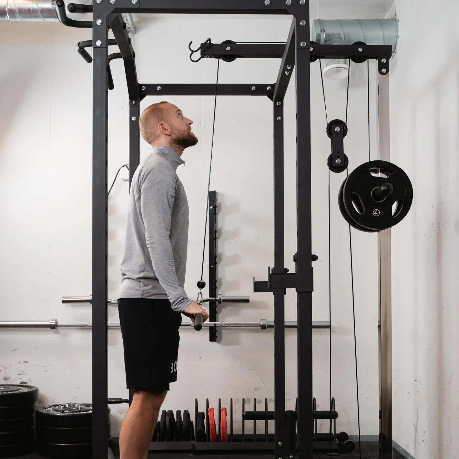 FitNord Power Rack 500 ylä- ja alataljalla