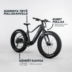 FitNord Rumble 300 Sähköfatbike G2, musta