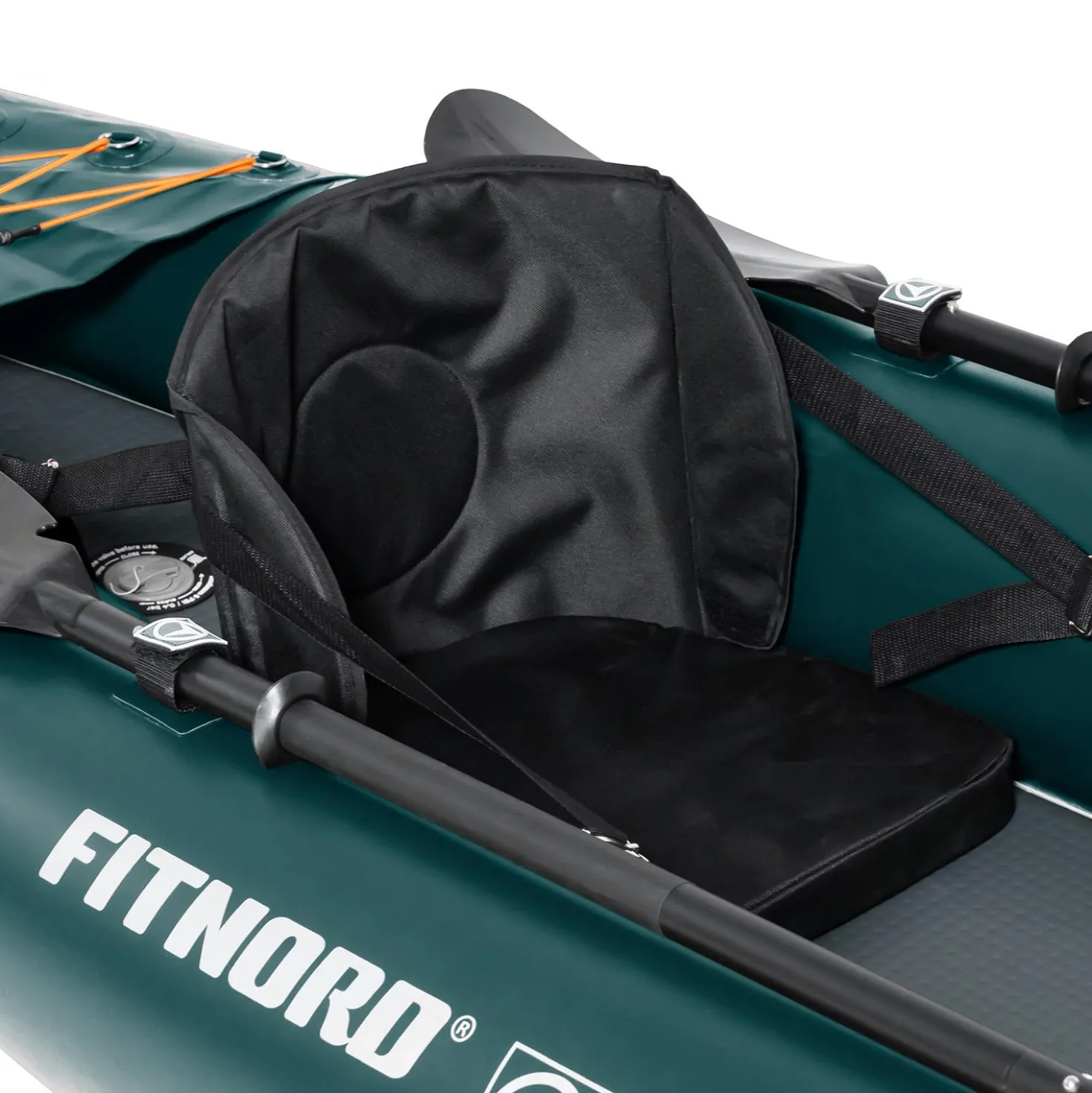 FitNord Seal Two ilmatäytteinen kajakki, tummanvihreä (2-istuttava) G2