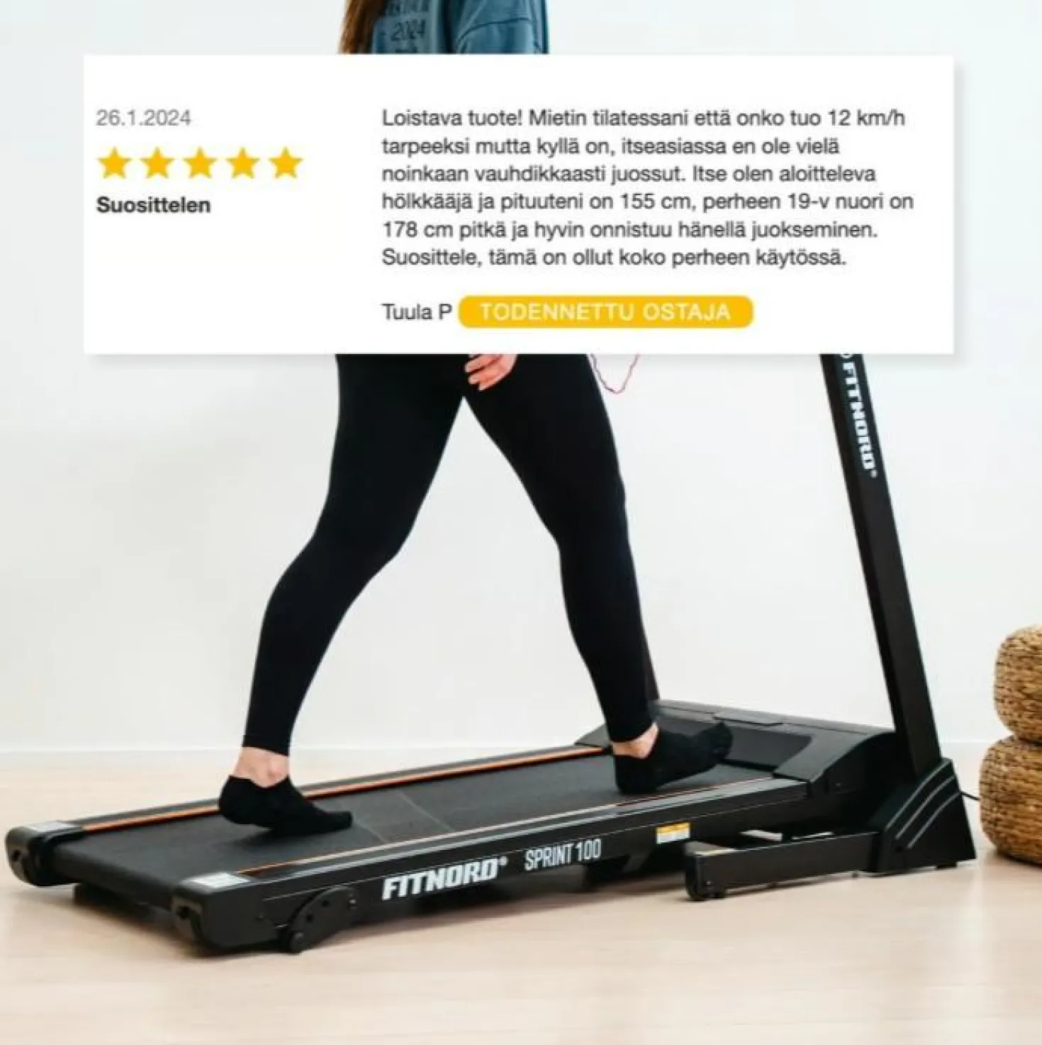 FitNord Sprint 100 G2 Juoksumatto *VOITELUVAPAA*