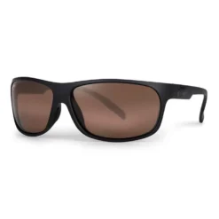 Fox Sunglasses Matt Black Wrap Brown Lens