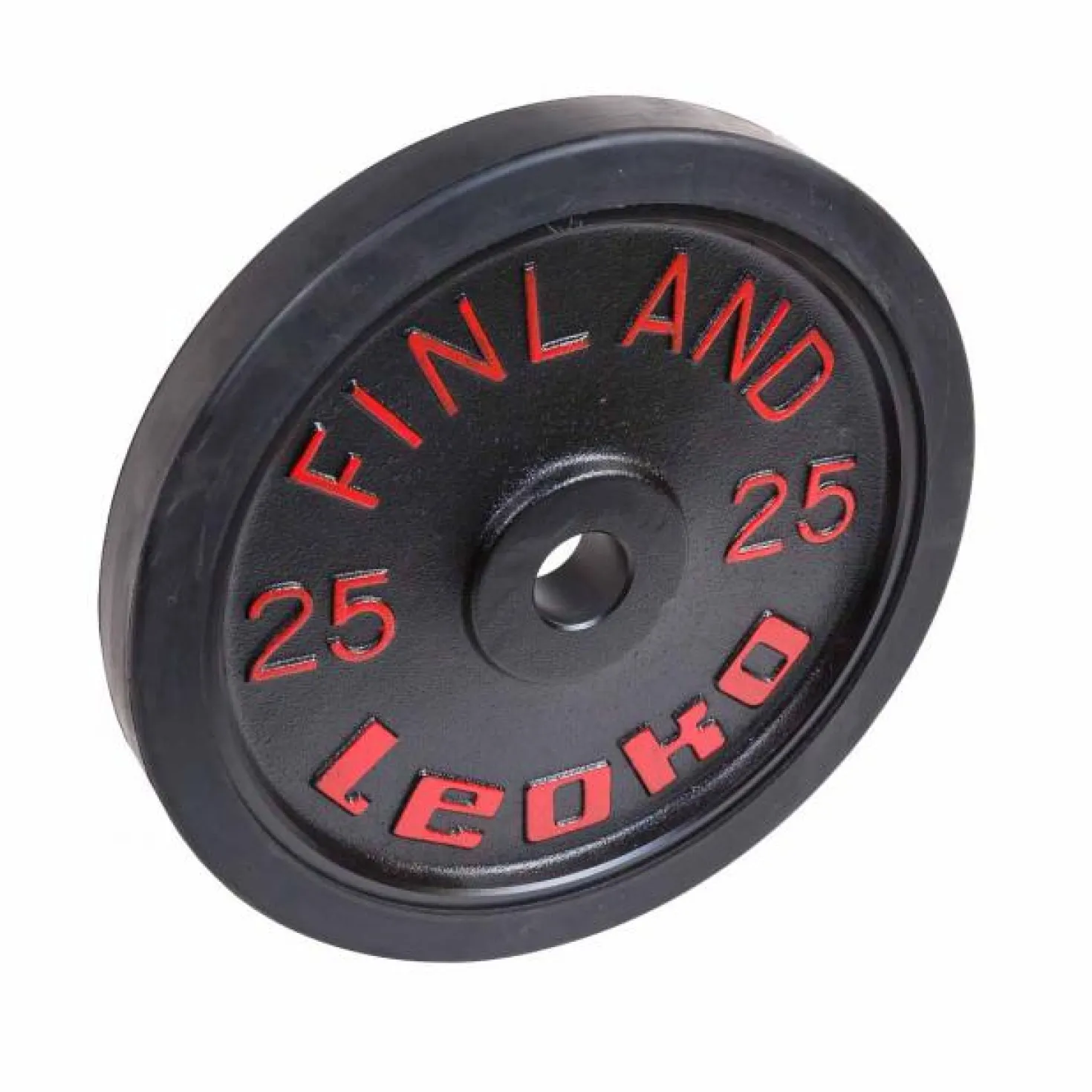 LEOKO Painonnostolevy 25 kg, musta harjoituspaino kumireunuksella
