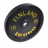 LEOKO Painonnostolevy 15 kg, musta harjoituspaino kumireunuksella
