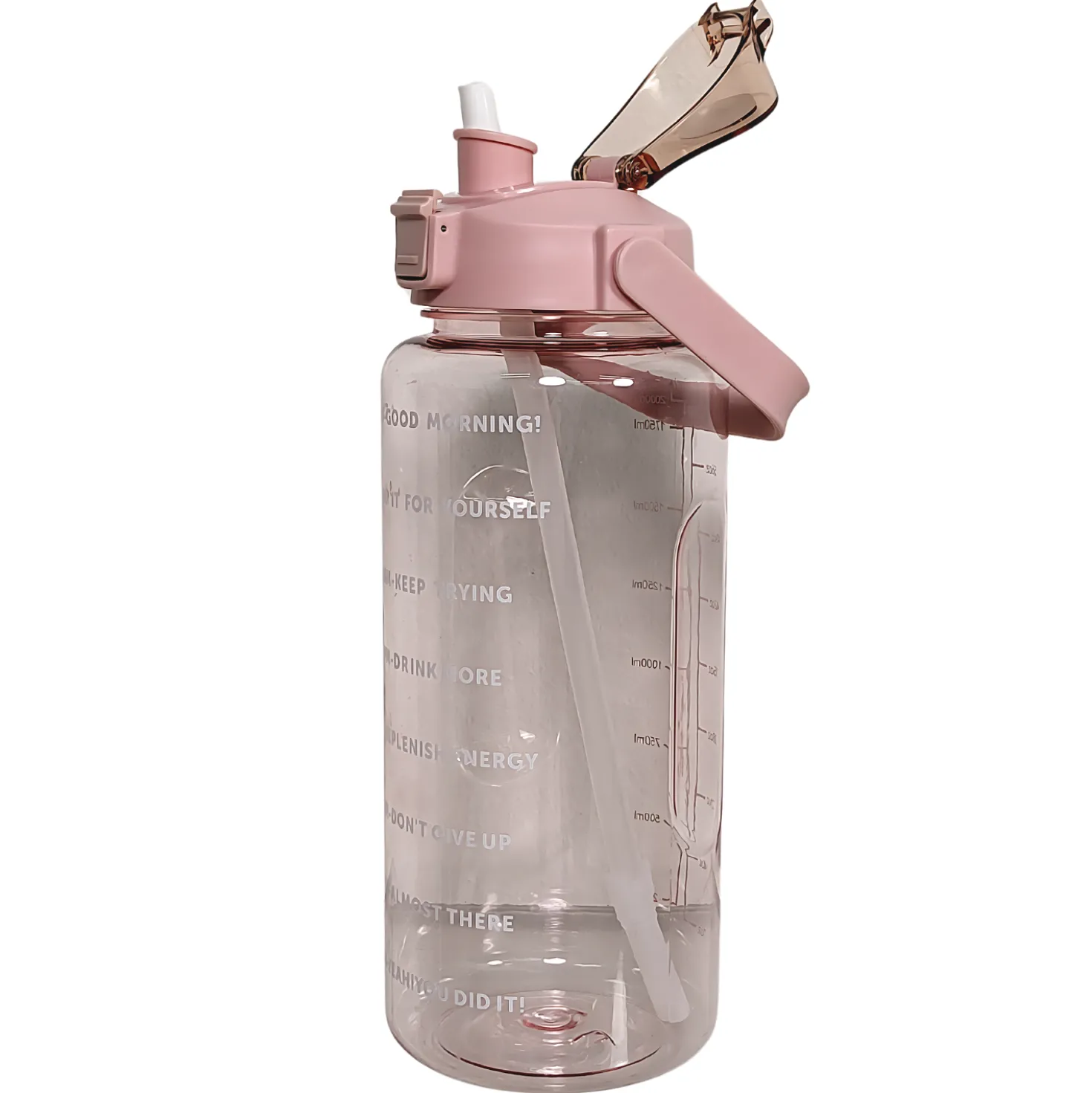 Motivoiva juomapullo pillillä, 2L