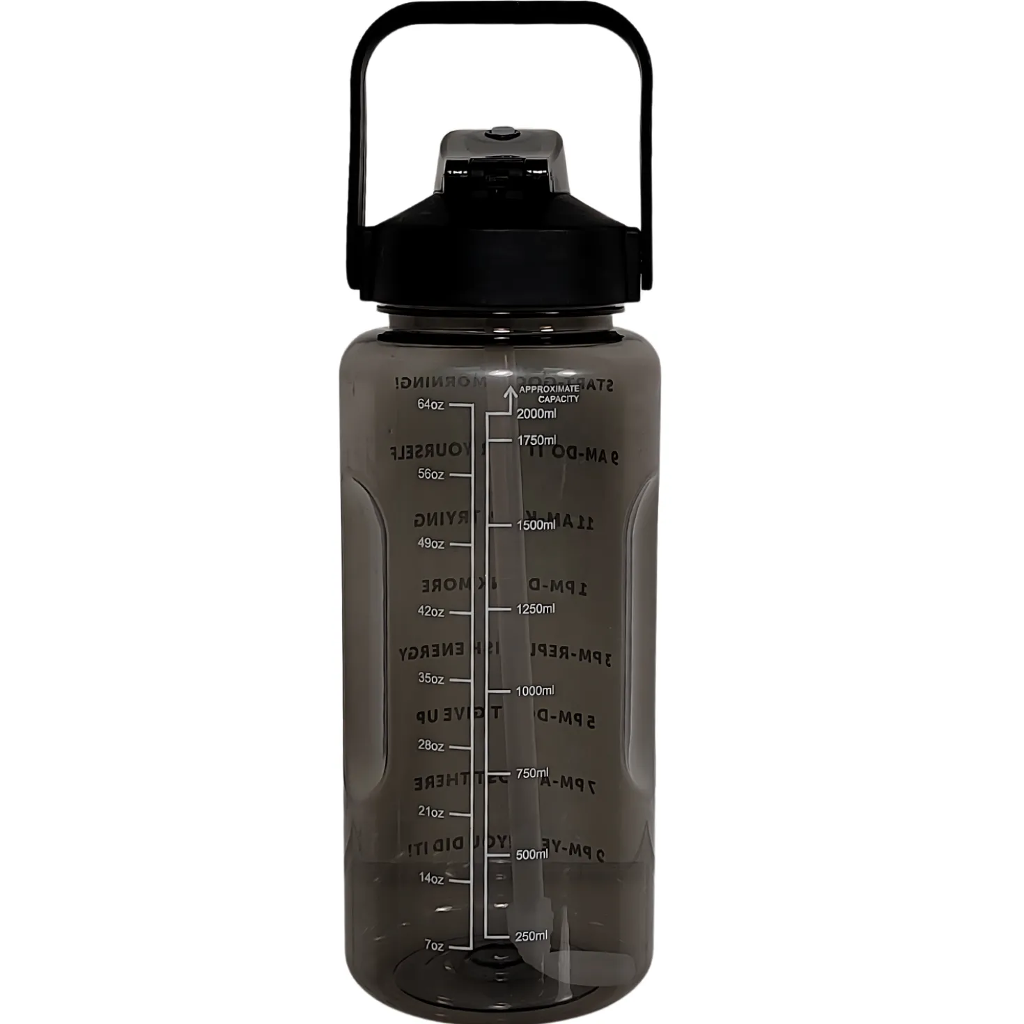 Motivoiva juomapullo pillillä, 2L