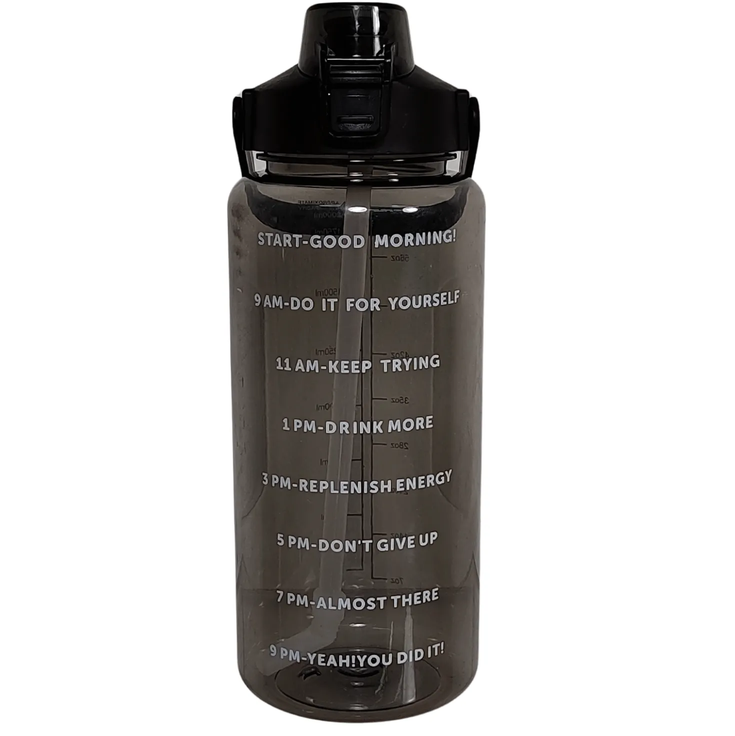 Motivoiva juomapullo pillillä, 2L