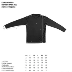 Nortrek BASE 100 Merinovilla aluskerrasto, unisex