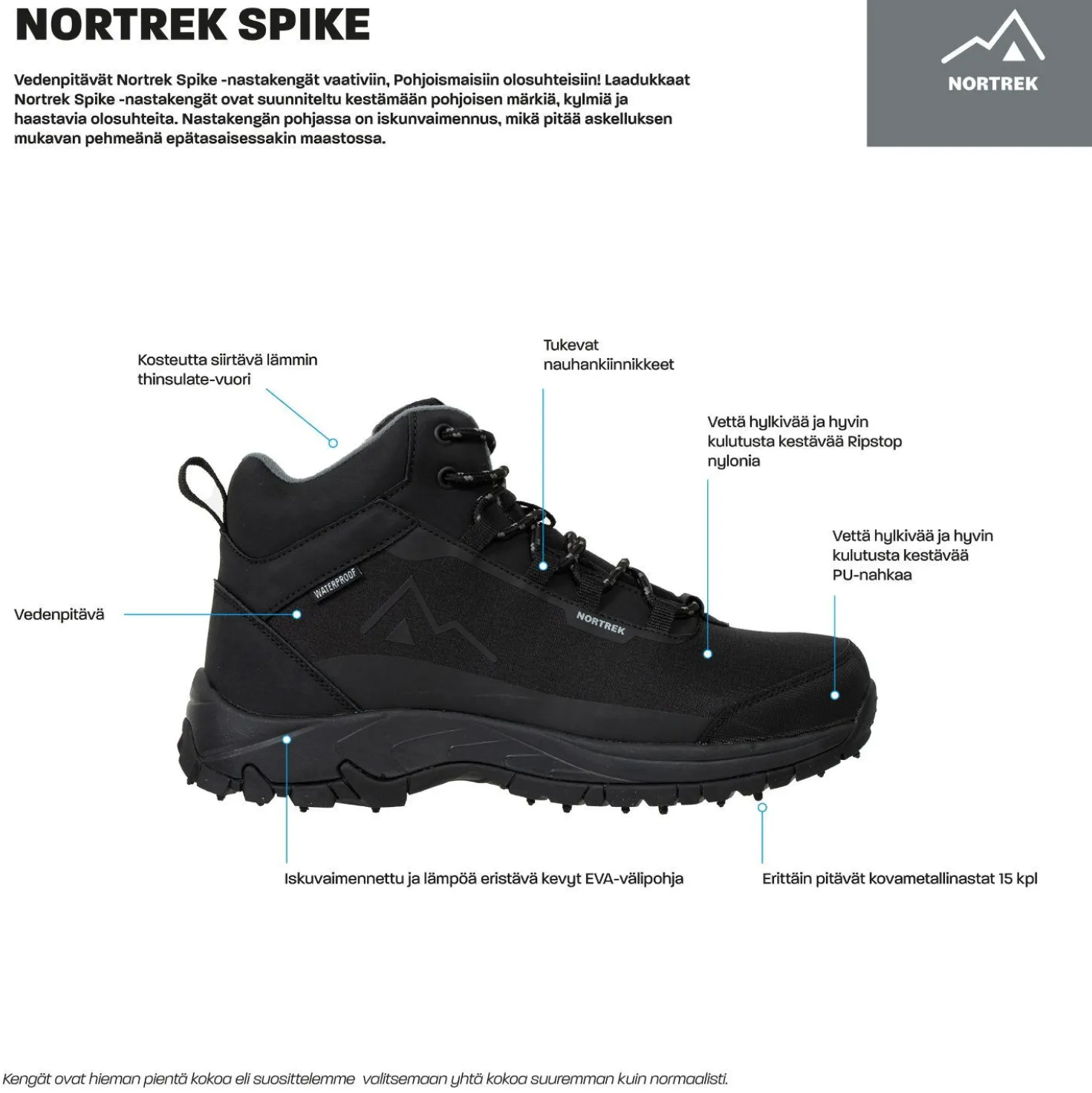 Nortrek Spike Vedenpitävät nastakengät