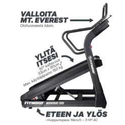**OUTLET TAMPERE** FitNord Mountains 1000 Juoksumatto *VOITELUVAPAA*