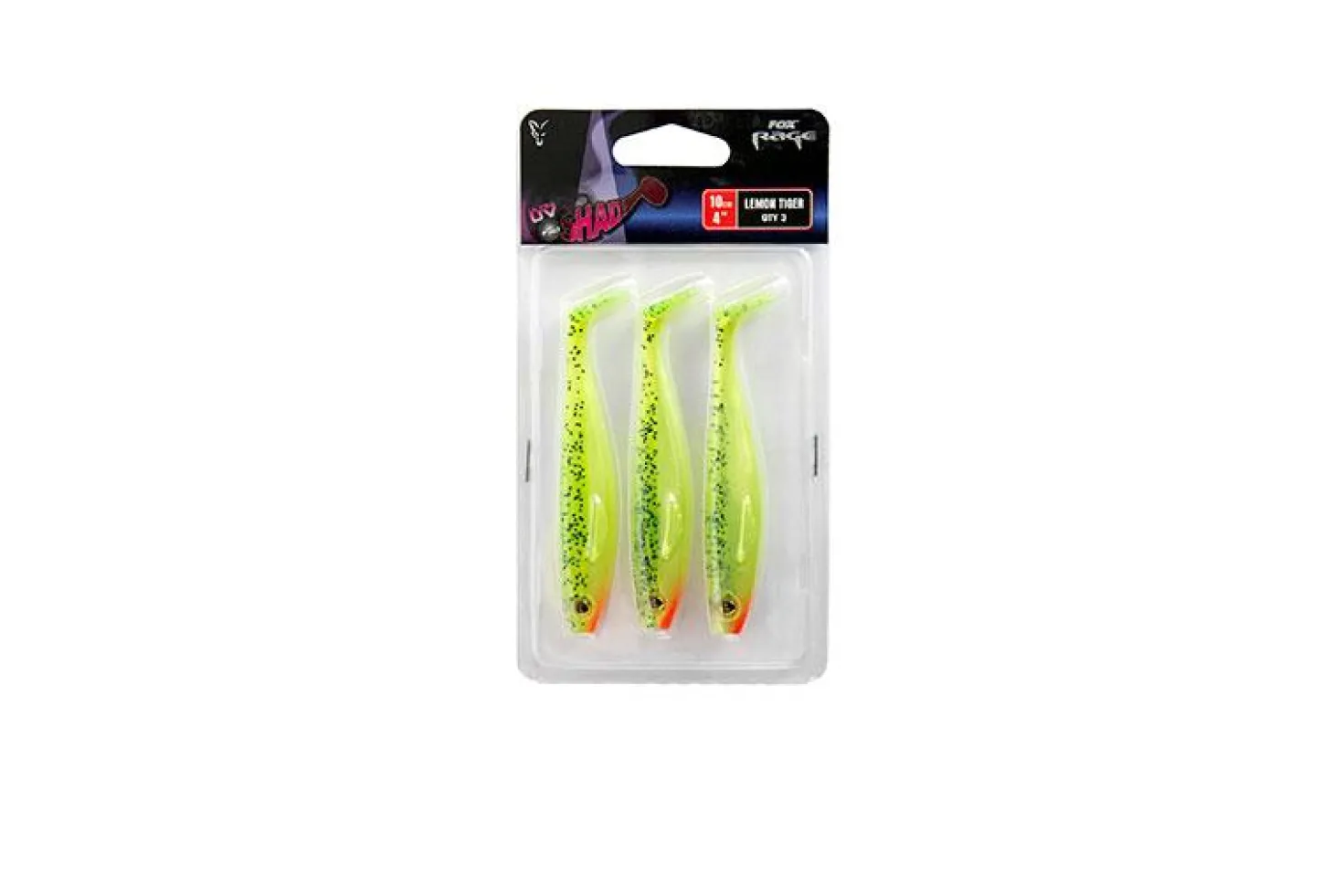 Rage Pro Shad 10cm / 4" UV Lemontiger x 3pcs