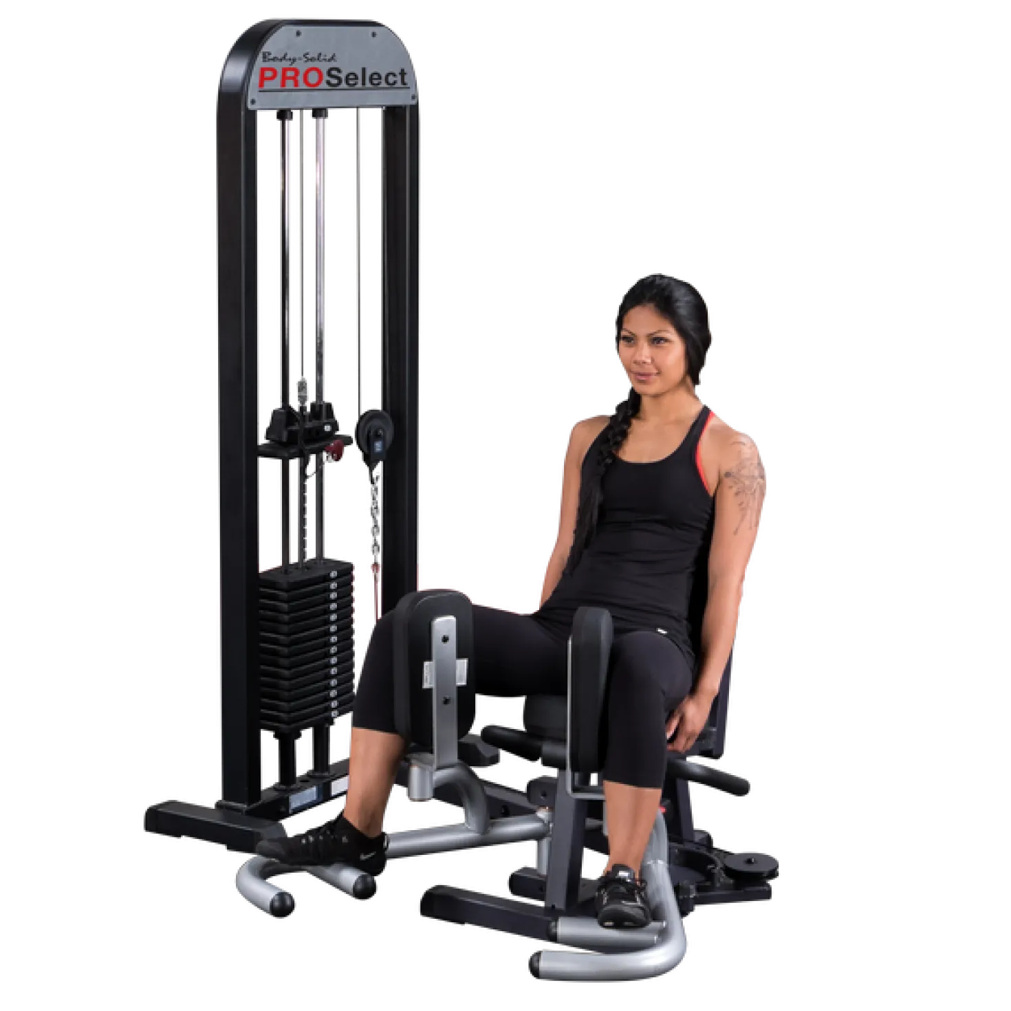 Reiden lähennys- ja loitonnuslaite painopakalla Body-Solid Pro Select