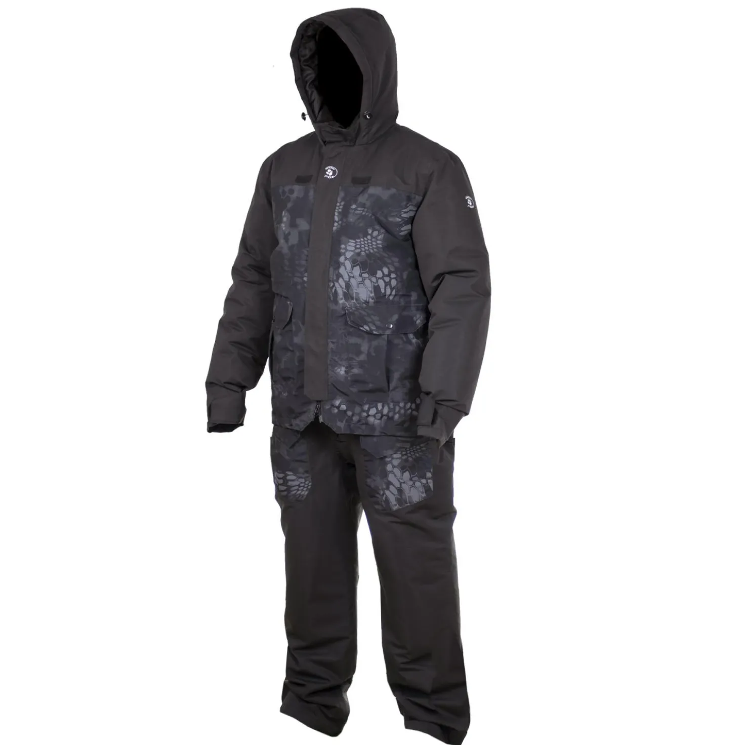 Snow Fox ICE-LITE 2-osainen lämpöasu camo/musta