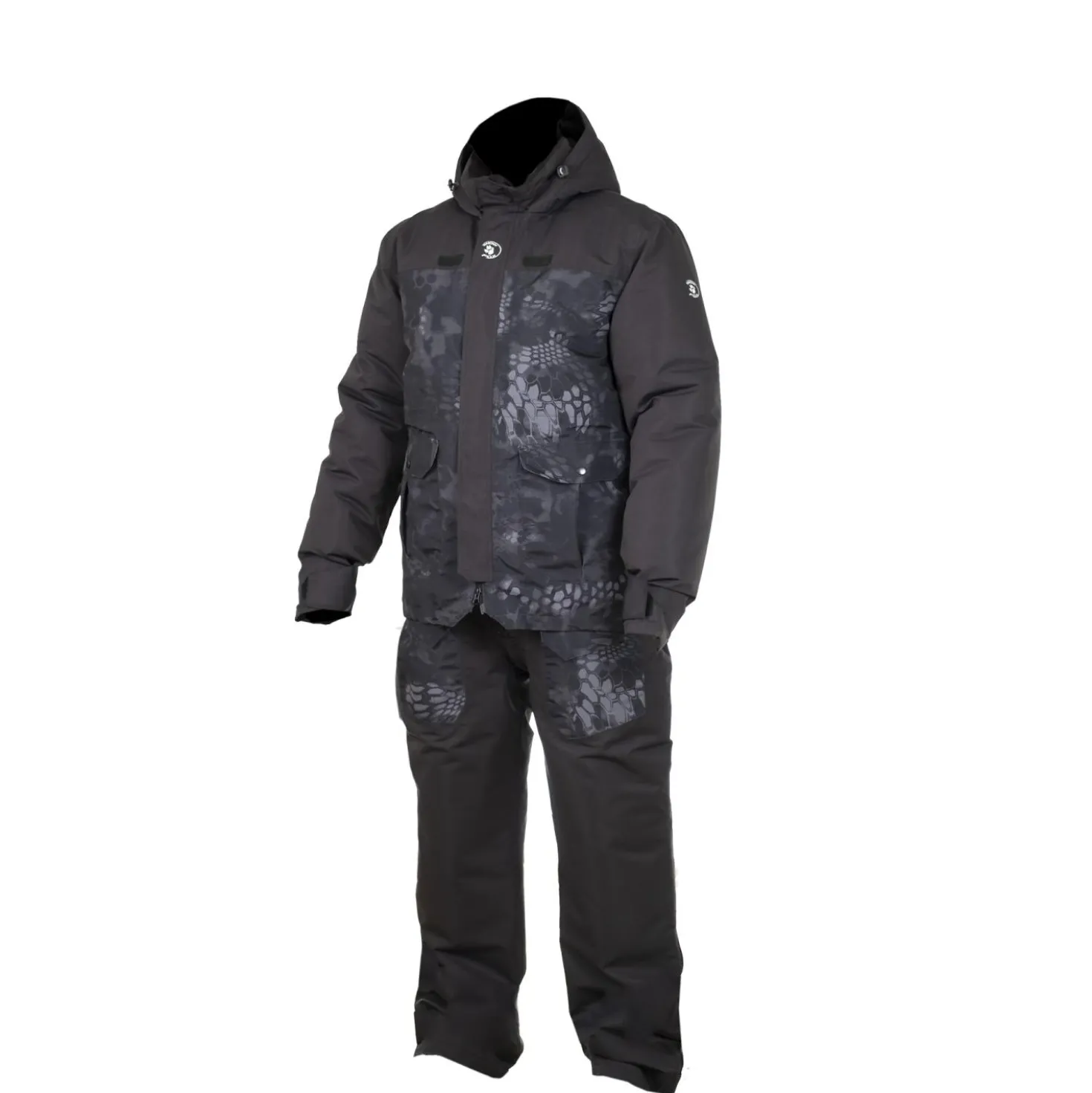 Snow Fox ICE-LITE 2-osainen lämpöasu camo/musta