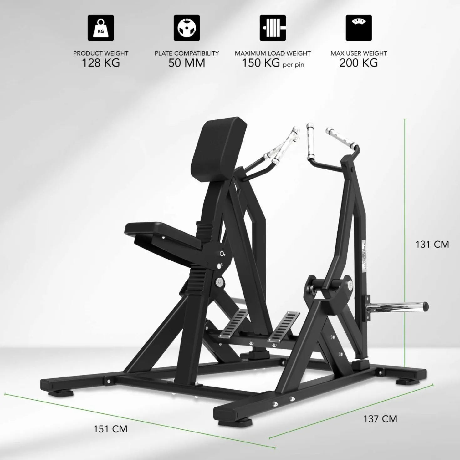 Tunturi Platinum Soutulaite istuen, levypainoille