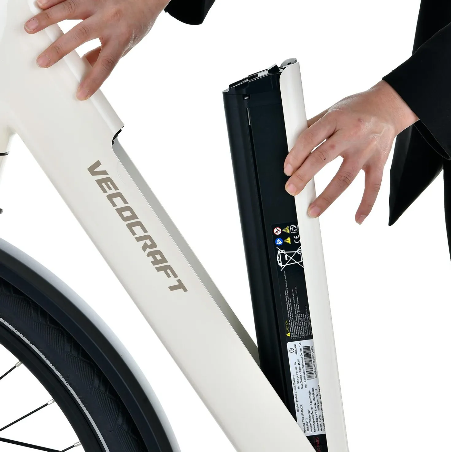 Vecocraft LUNA 2.0 Sähköpyörä 360 Wh, valkoinen